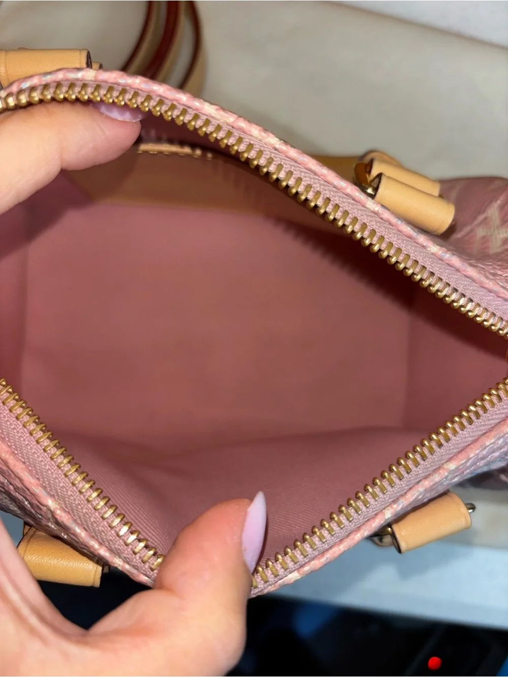 Louis Vuitton Speedy Nano Pink Metallic Limited Shimmer Microchip Version